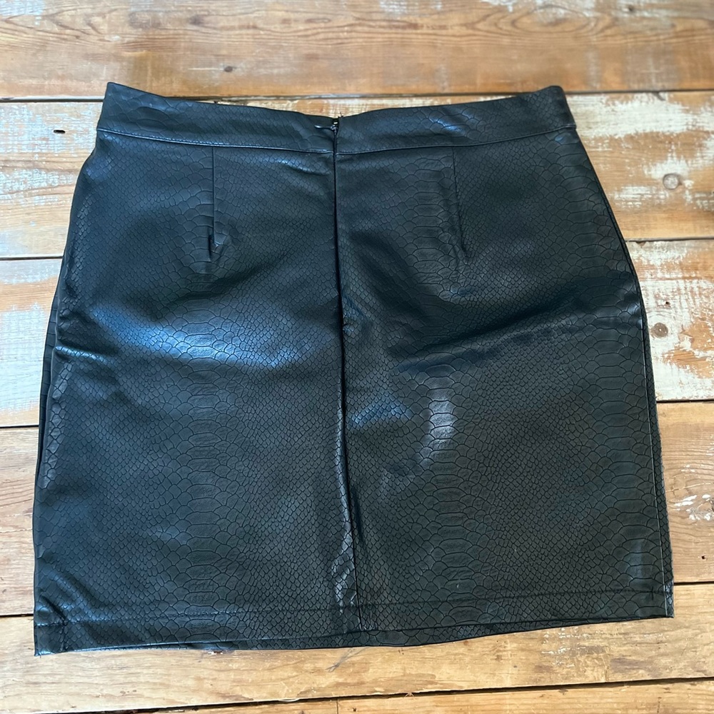 Stella Luce Faux Leather Mini Skirt